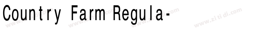 Country Farm Regula字体转换